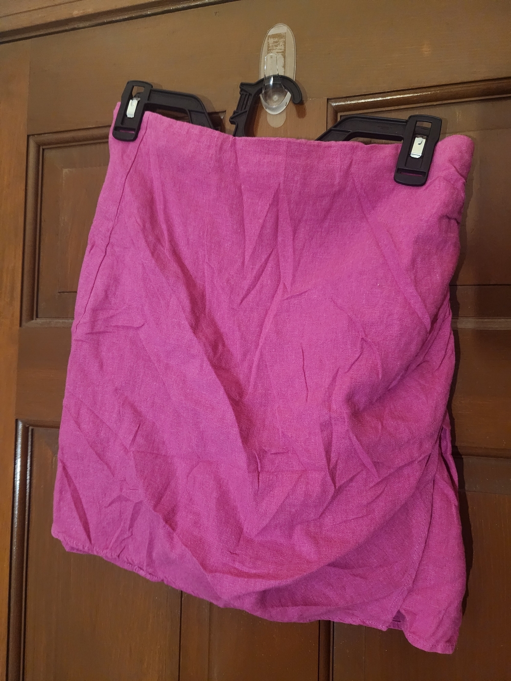 Zara Pink Linen Blend Mini Skirt Size S NWT Back Zip